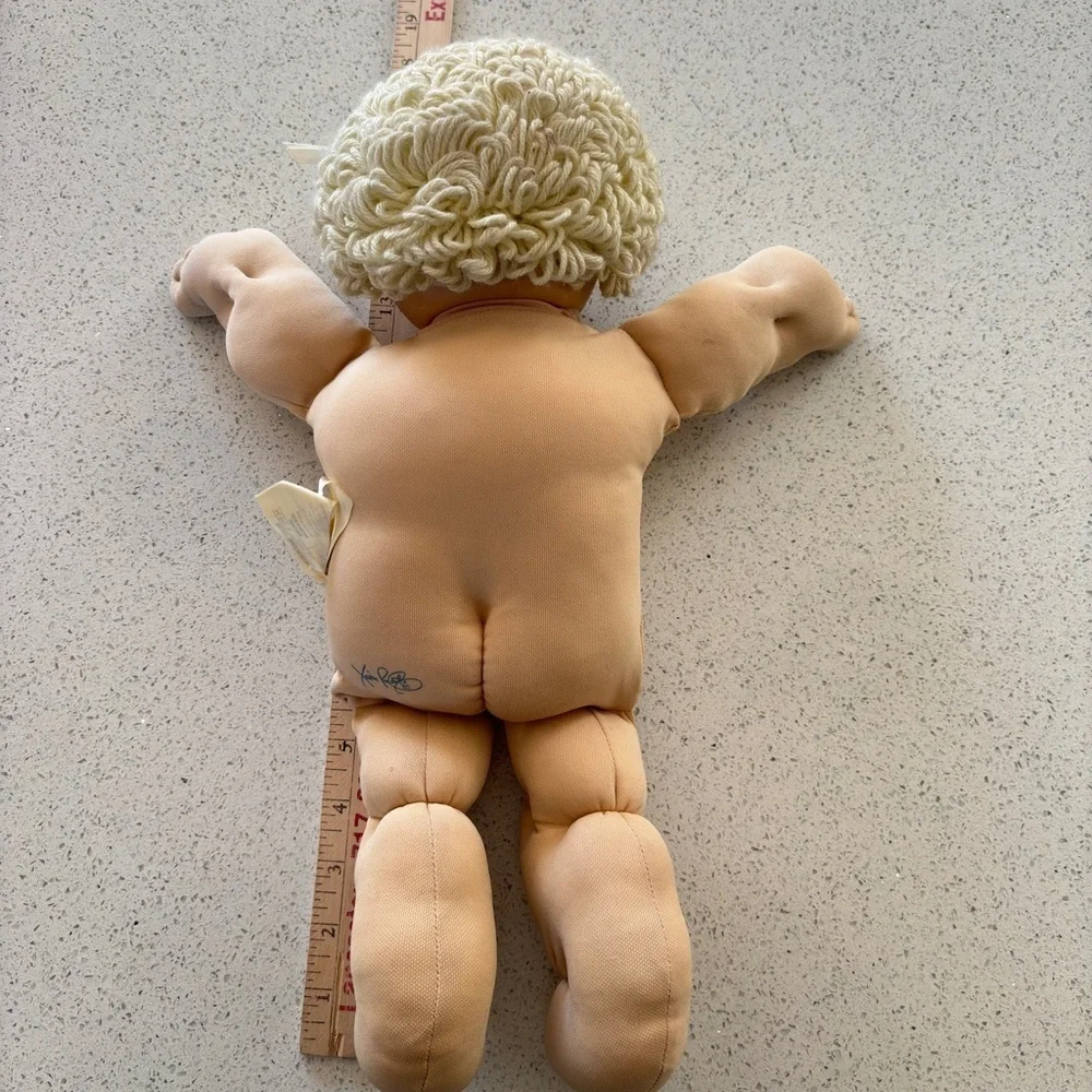 VTG Cabbage Patch Doll 1980's Blonde Hair Blue Eyes Xavier Roberts #25 Coleco Co